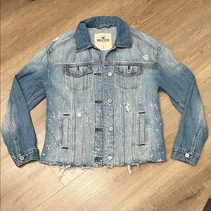 Hollister Blue Distressed Denim Jacket